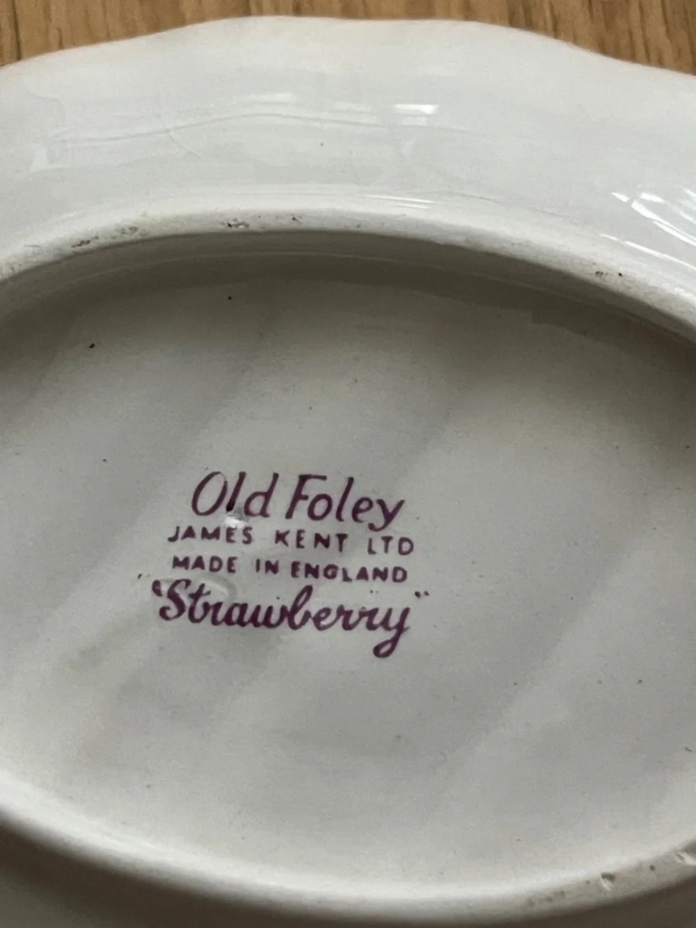 VINTAGE Old Foley Ceramic Floral Soap Dish with Green Trim and Butterfly Accents